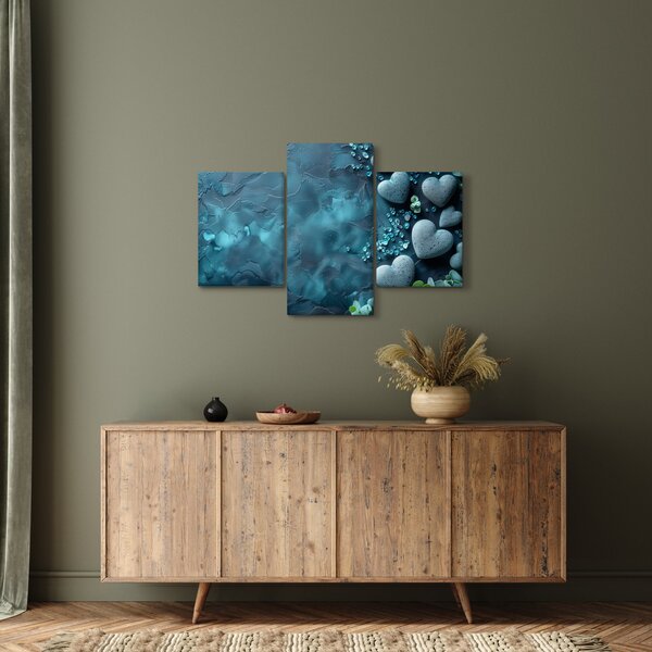 Slika - Kamenje u obliku srca (90x60 cm)