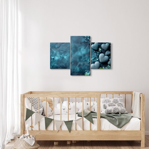 Slika - Kamenje u obliku srca (90x60 cm)