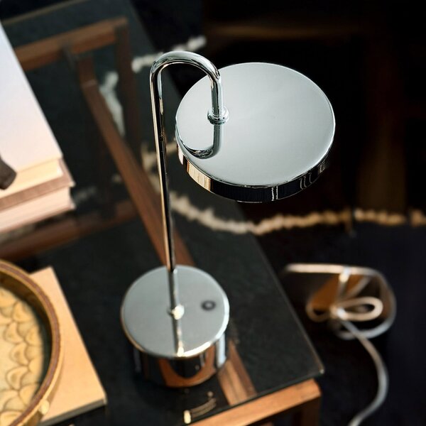 Stolne Lampa Dyberg Larsen, MOOVELIGHT, prigušiv, Krom, Dnevna soba, Metal, Dizajn