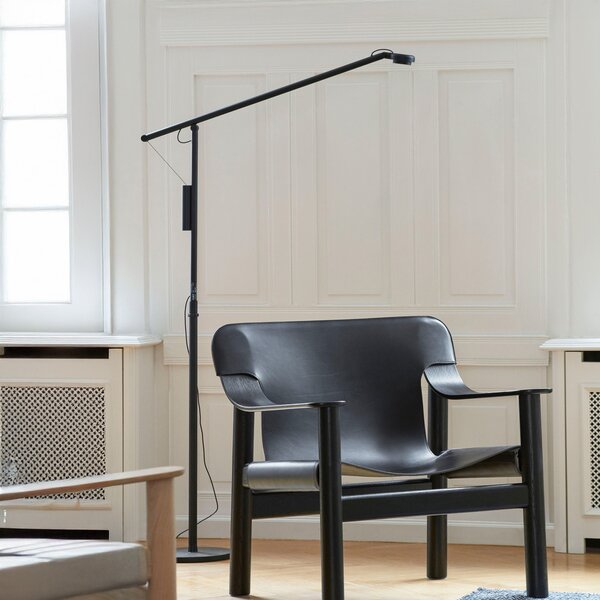 Podne Lampa HAY, Fifty-Fifty, prigušiv, Crno, Dnevna soba, Aluminij, Dizajn