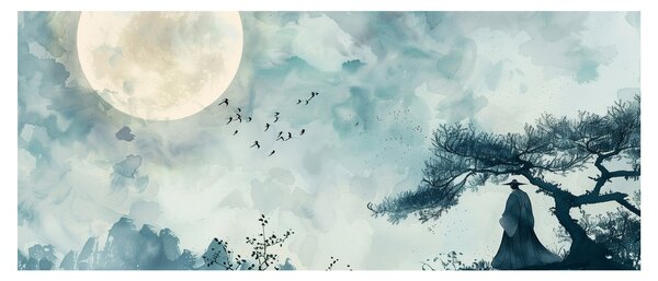 Slika - Slika punog mjeseca (120x50 cm)