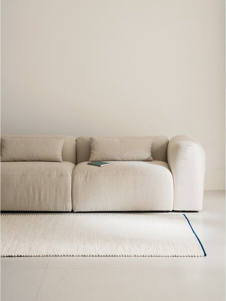 Plava/bež ručno rađena vunena staza 80x170 cm Lenu – noo.ma