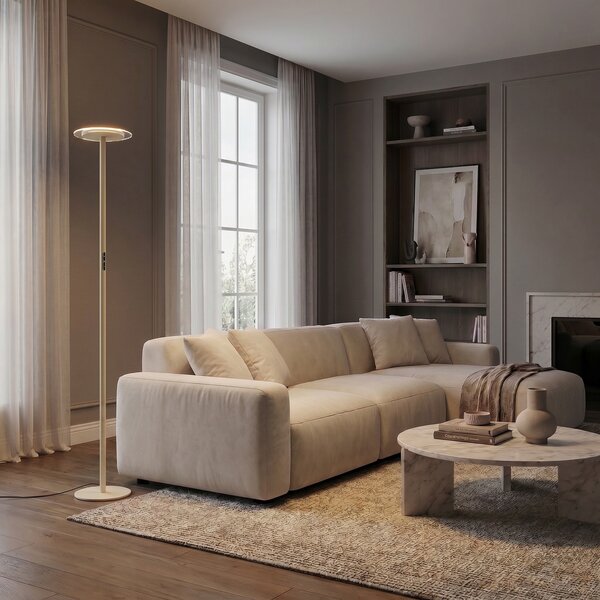 Podne Lampa Arcchio, Frile, prigušiv, Bež, Dnevna soba, Aluminij, Moderan