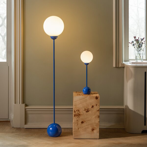 Stolne Lampa Globen Lighting, Ripley, Plava, Dnevna soba, Metal, Skandinavski