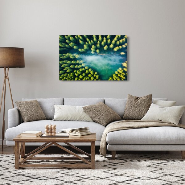 Slika - Šuma obavijena maglom (90x60 cm)