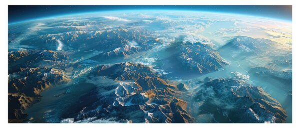Slika - Pogled iz svemira (120x50 cm)