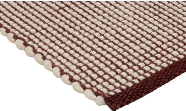 Bordo/u prirodnoj boji ručno rađen vunen tepih 140x200 cm Talo – noo.ma