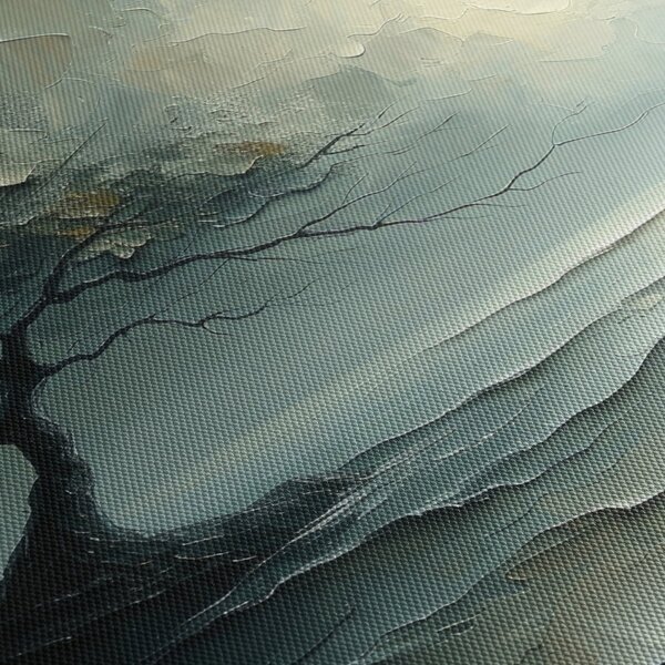 Slika - Uljana slika stabla s oceanom (150x105 cm)