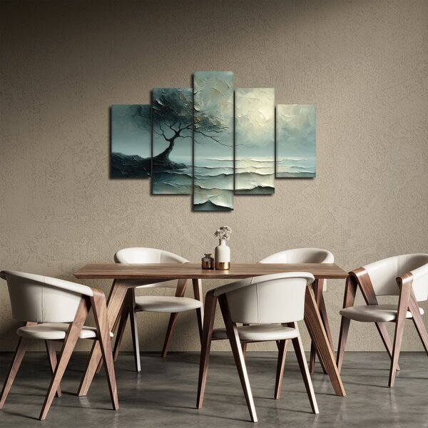 Slika - Uljana slika stabla s oceanom (150x105 cm)
