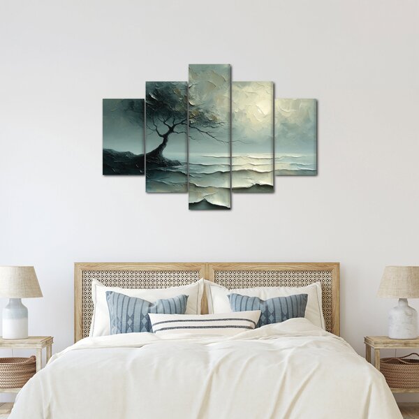 Slika - Uljana slika stabla s oceanom (150x105 cm)