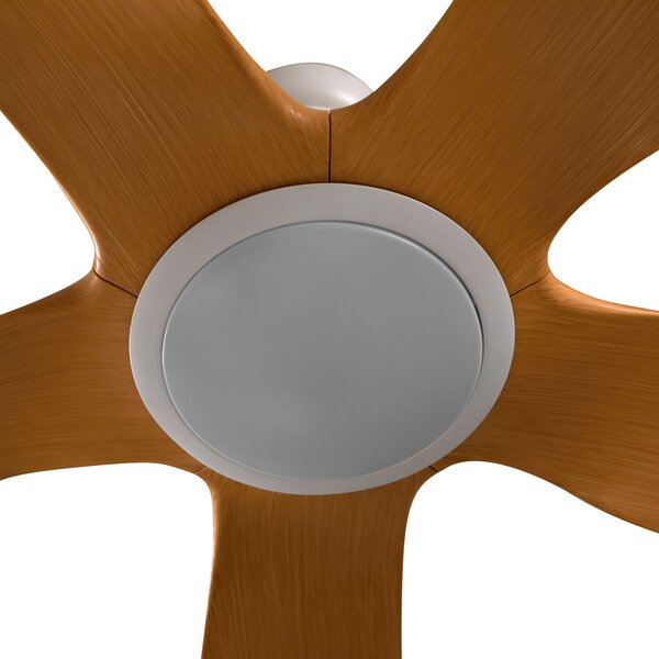 Omendo LED stropni ventilator bijeli CCT DC tihi - Lucande Lucande, Omendo, prigušiv, Bijela, Dnevna soba, Metal, Moderan