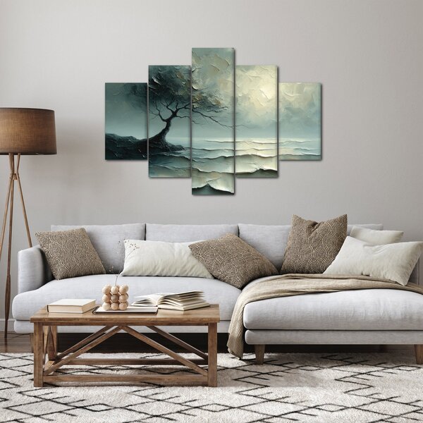 Slika - Uljana slika stabla s oceanom (150x105 cm)