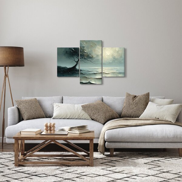 Slika - Uljana slika stabla s oceanom (90x60 cm)