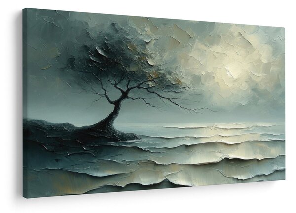 Slika - Uljana slika stabla s oceanom (90x60 cm)