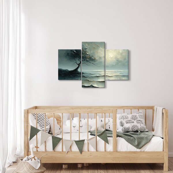Slika - Uljana slika stabla s oceanom (90x60 cm)