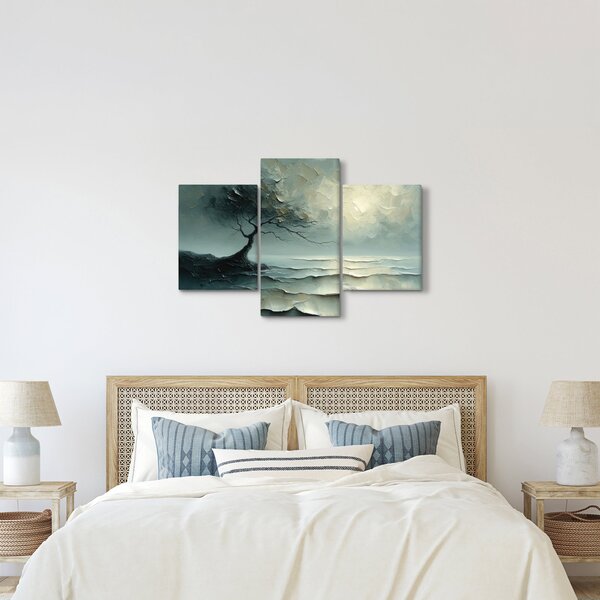 Slika - Uljana slika stabla s oceanom (90x60 cm)