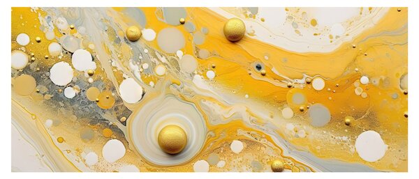 Slika - Apstraktna pozadina sa zlatnim ukrasom (120x50 cm)