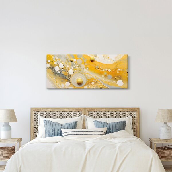 Slika - Apstraktna pozadina sa zlatnim ukrasom (120x50 cm)