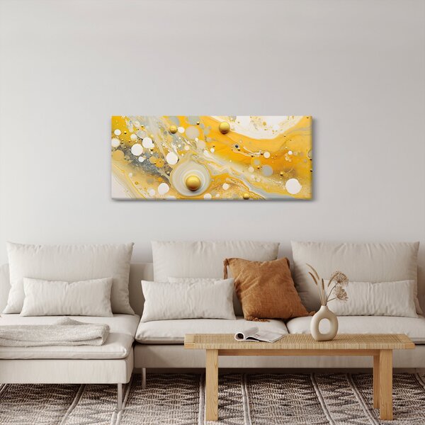 Slika - Apstraktna pozadina sa zlatnim ukrasom (120x50 cm)