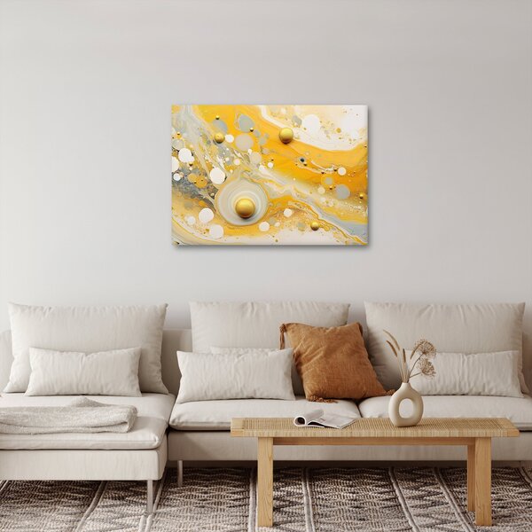 Slika - Apstraktna pozadina sa zlatnim ukrasom (70x50 cm)