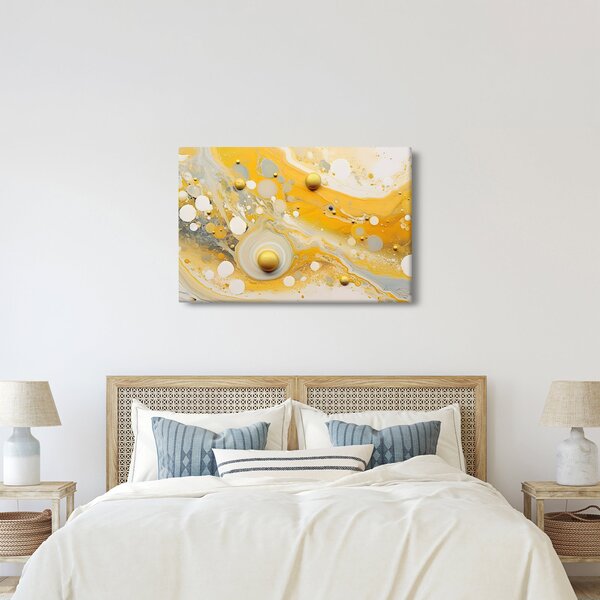 Slika - Apstraktna pozadina sa zlatnim ukrasom (90x60 cm)