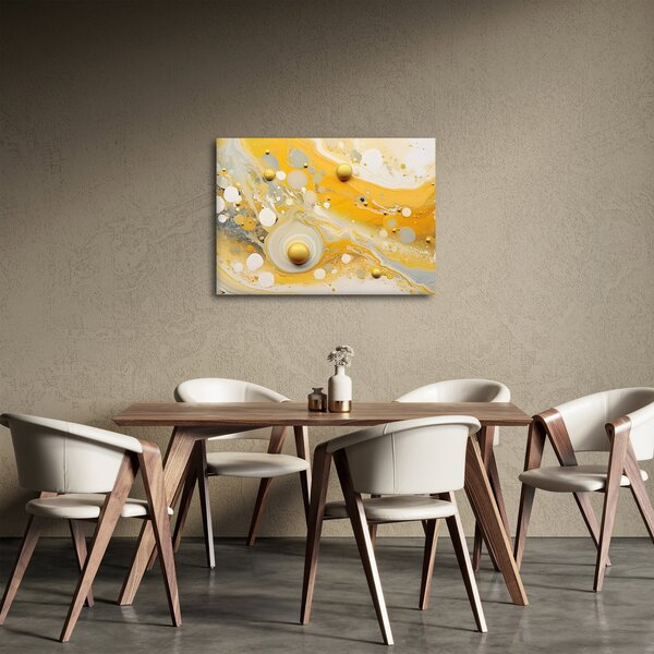 Slika - Apstraktna pozadina sa zlatnim ukrasom (70x50 cm)