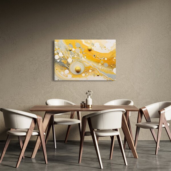 Slika - Apstraktna pozadina sa zlatnim ukrasom (90x60 cm)