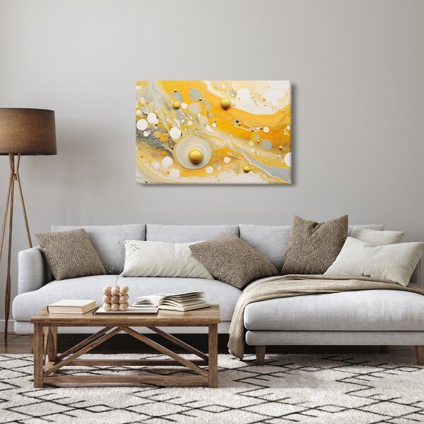 Slika - Apstraktna pozadina sa zlatnim ukrasom (90x60 cm)