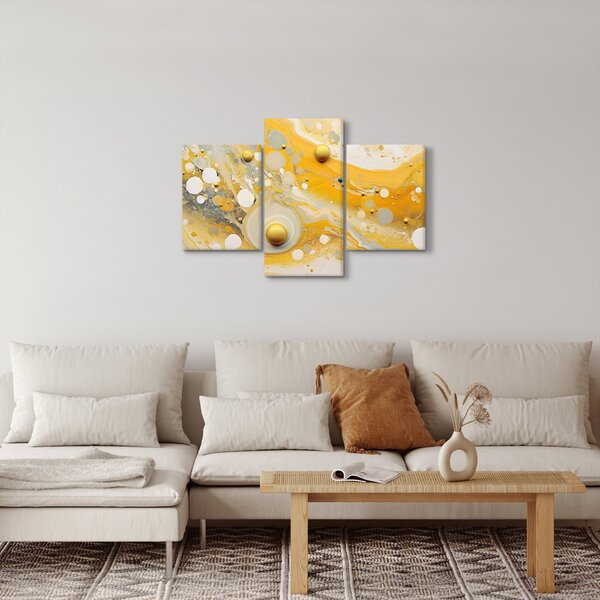 Slika - Apstraktna pozadina sa zlatnim ukrasom (90x60 cm)