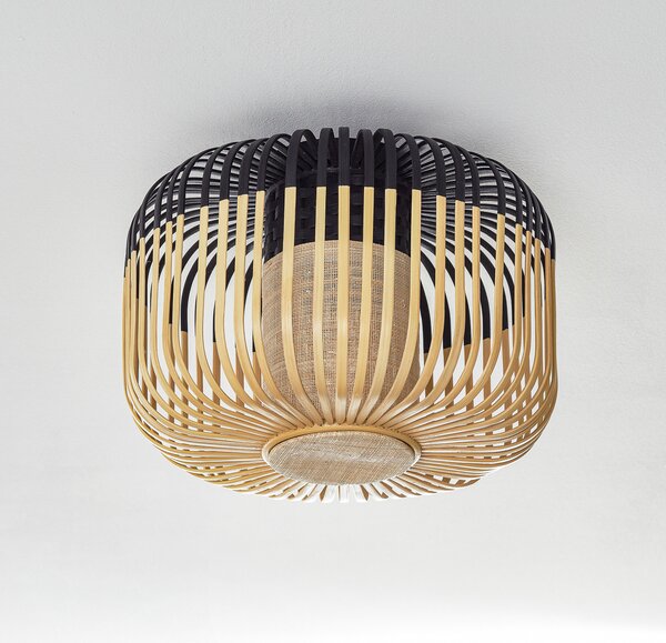 Stropne Svjetiljka Forestier, Bamboo Light S, prigušiv, Crno, Dnevna soba, Bambus, Dizajn