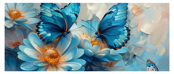 Slika - Plavi leptiri (120x50 cm)