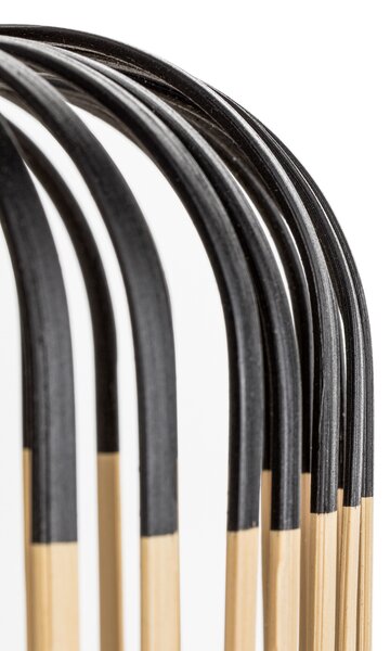 Stropne Svjetiljka Forestier, Bamboo Light S, prigušiv, Crno, Dnevna soba, Bambus, Dizajn