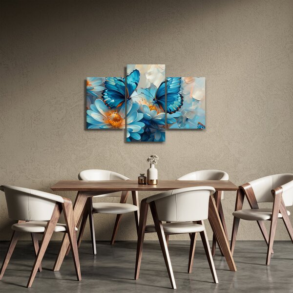 Slika - Plavi leptiri (90x60 cm)