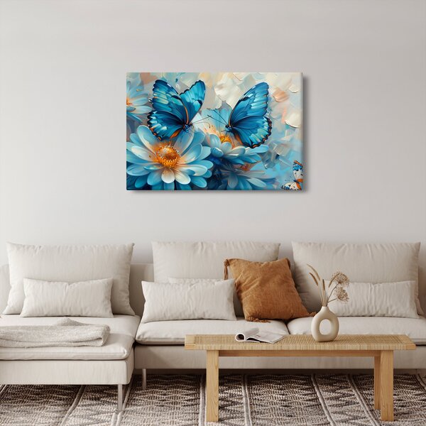 Slika - Plavi leptiri (90x60 cm)