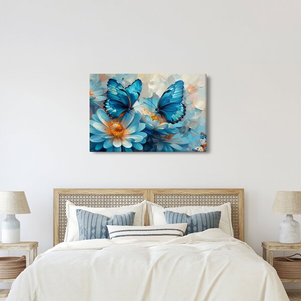 Slika - Plavi leptiri (90x60 cm)