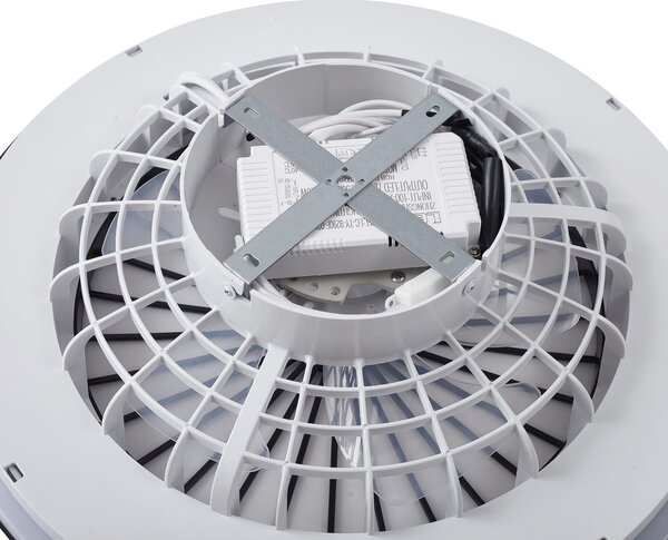 Teleo LED Stropni ventilator Crna - Lindby Lindby, Teleo, prigušiv, Crno, Dnevna soba, Plastika, Moderan