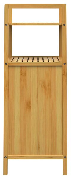 Bambuski regal s košarom za rublje DORIS, 40x30x95 cm, smeđa/krem Casaria