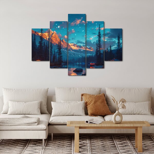 Slika - Kampiranje u planinama (150x105 cm)