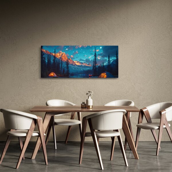 Slika - Kampiranje u planinama (120x50 cm)