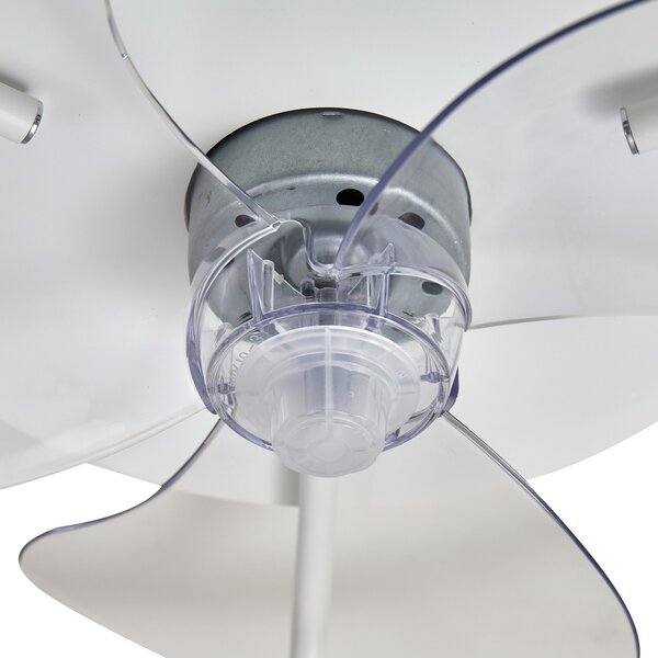 Momitu LED stropni ventilator, bijeli, aluminij, Ø 50 cm - Lindby Lindby, Momitu, prigušiv, Bijela, Dnevna soba, Aluminij, Moderan