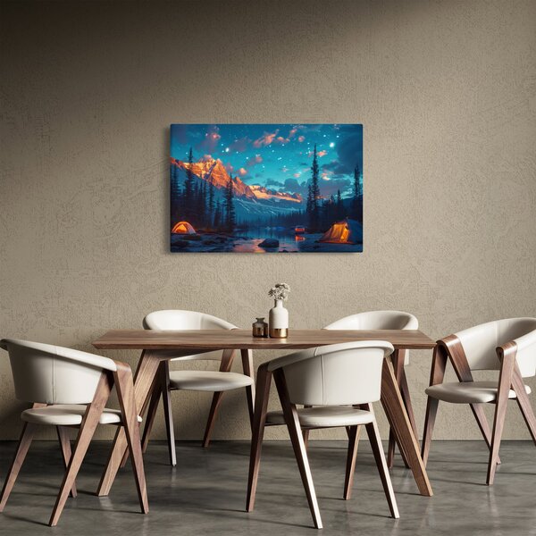 Slika - Kampiranje u planinama (90x60 cm)