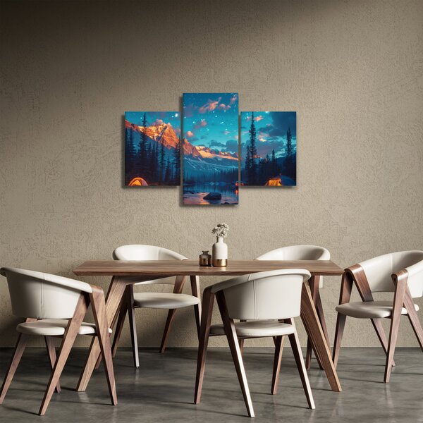 Slika - Kampiranje u planinama (90x60 cm)