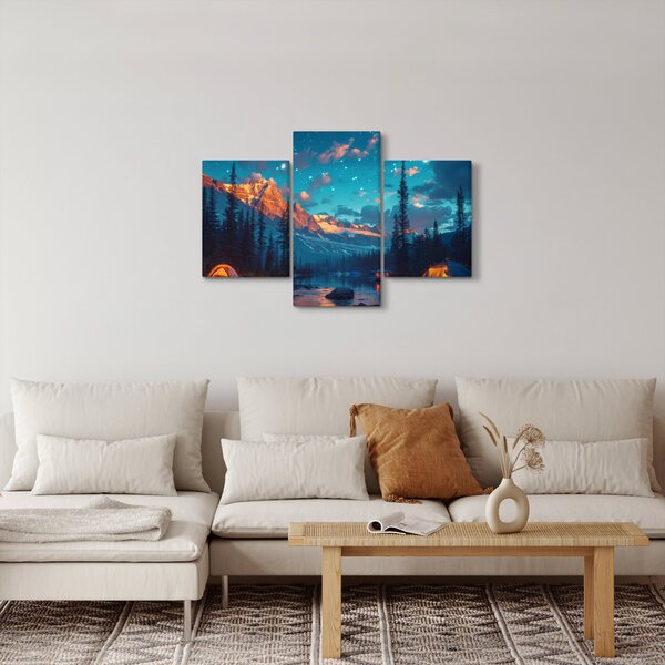 Slika - Kampiranje u planinama (90x60 cm)