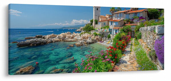 Slika - Slikovito primorsko mjesto (120x50 cm)
