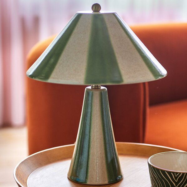 Stolne Lampa Bloomingville, Olive, Zelena, Spavaća soba, Keramika, Skandinavski