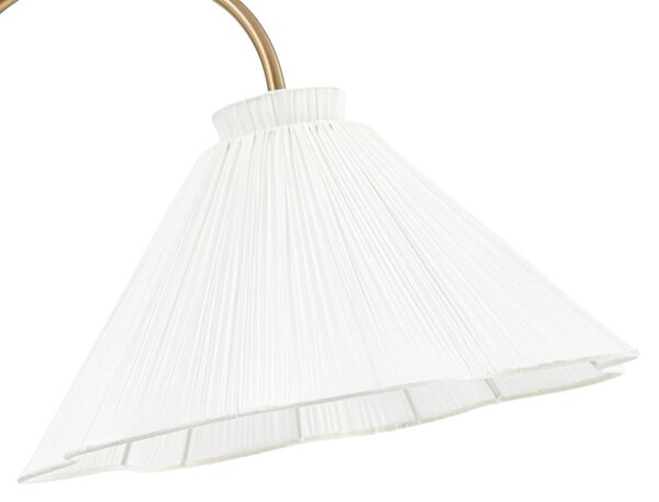 Podne Lampa Lucande, Lisbeth, Bijela, Dnevna soba, Tkanina / tekstil, Seoska kuća / rustikalni