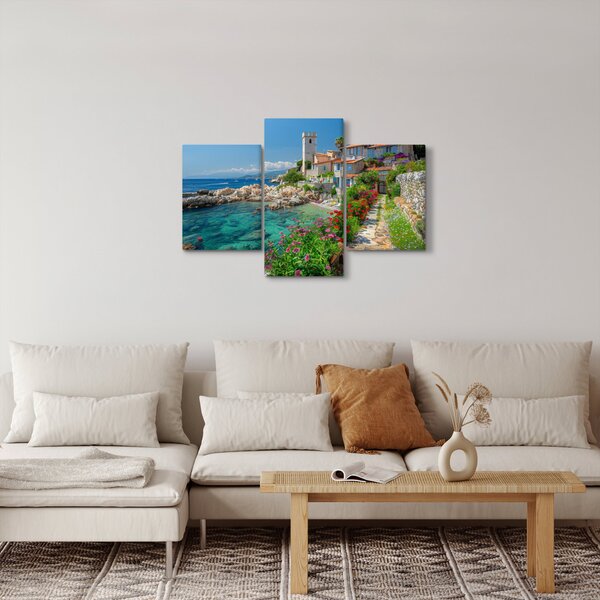 Slika - Slikovito primorsko mjesto (90x60 cm)