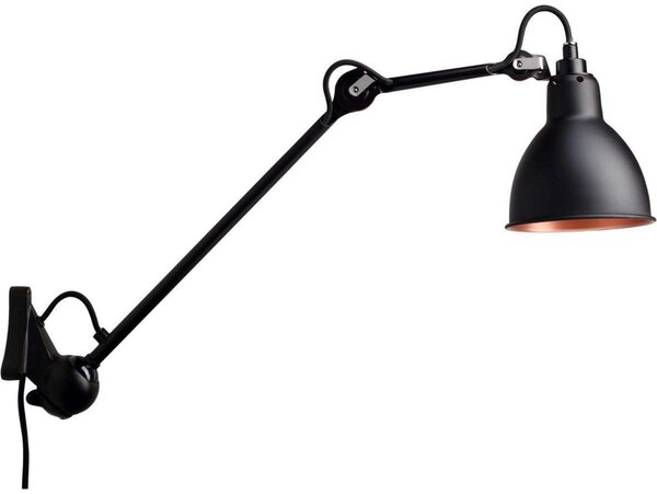 Lampe Gras 222 zidna svjetiljka, crna/crna/bakar - DCW