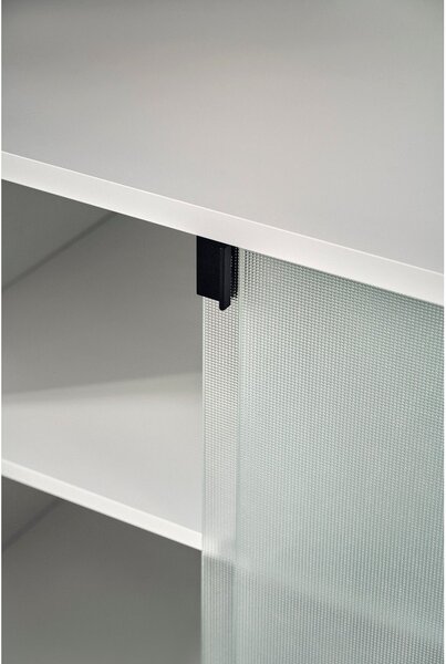 Sivo-bež vitrina s kliznim vratima 70x109x40 cm Lekko – noo.ma