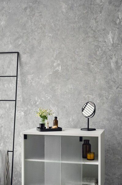 Sivo-bež vitrina s kliznim vratima 70x109x40 cm Lekko – noo.ma